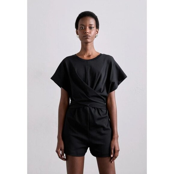IRO Aretha Twist Detail Romper Black Womens Size Large - Picture 1 of 12